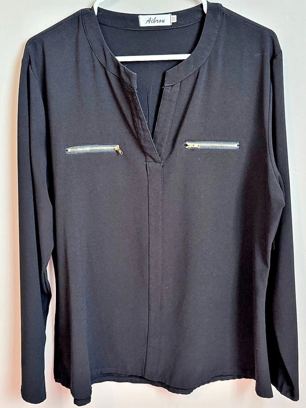Aibrou Black Blouse Size XXL
